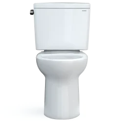 TOTO Drake Two-Piece Elongated 1.28 GPF TORNADO FLUSH Toilet with CEFIONTECT, Cotton White, Vitreous China, CST776CEG#01