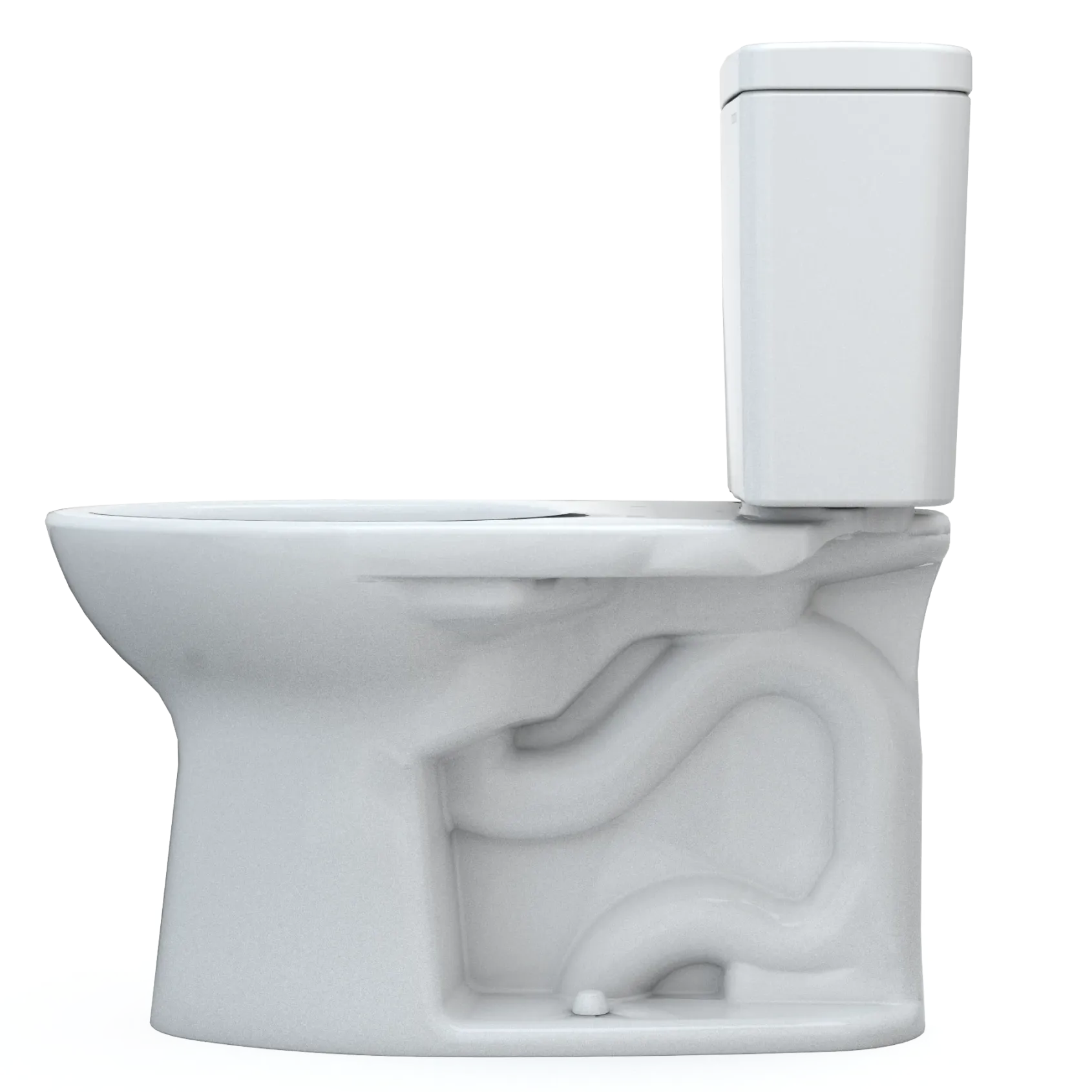 TOTO Drake Two-Piece Elongated 1.28 GPF TORNADO FLUSH Toilet with CEFIONTECT, Cotton White, Vitreous China, CST776CEG#01