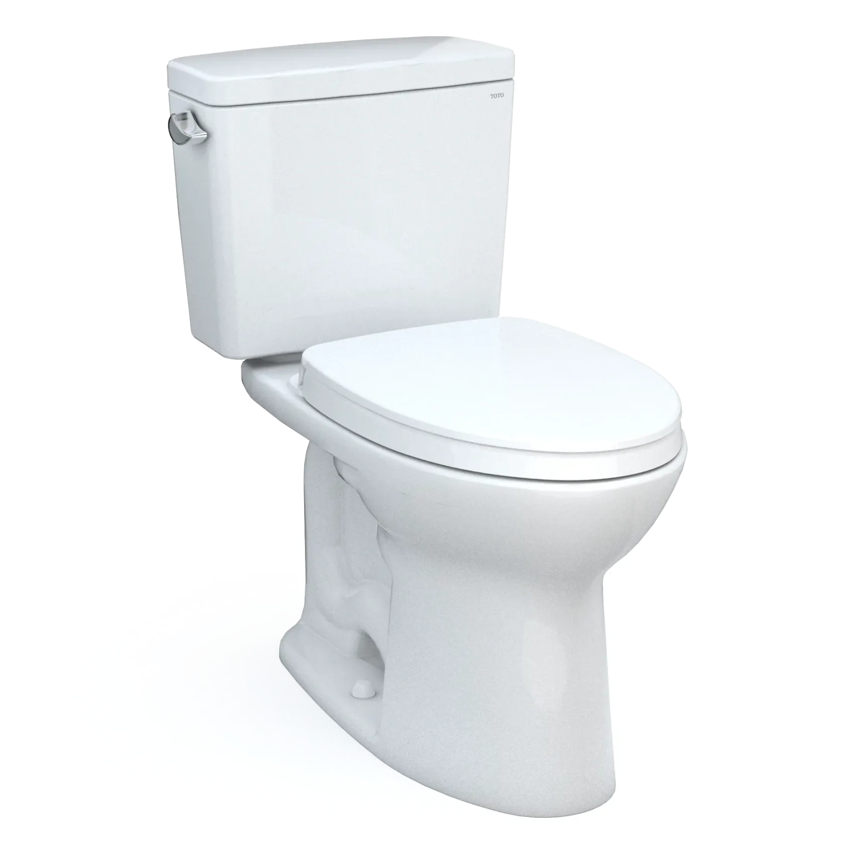 TOTO Drake Two-Piece Elongated 1.28 GPF TORNADO FLUSH Toilet with CEFIONTECT, Cotton White, Vitreous China, CST776CEG#01