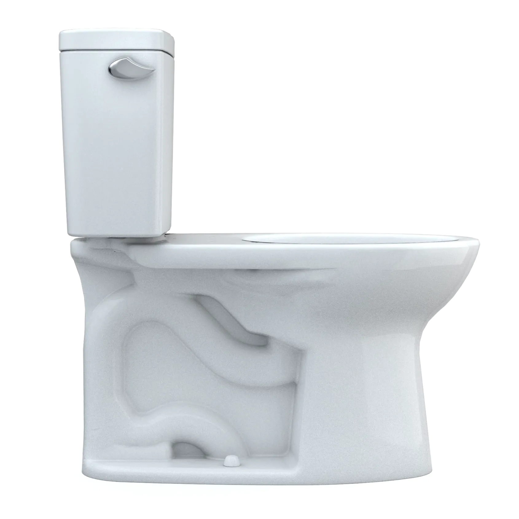 TOTO Drake Two-Piece Elongated 1.28 GPF TORNADO FLUSH Toilet with CEFIONTECT, Cotton White, Vitreous China, CST776CEG#01