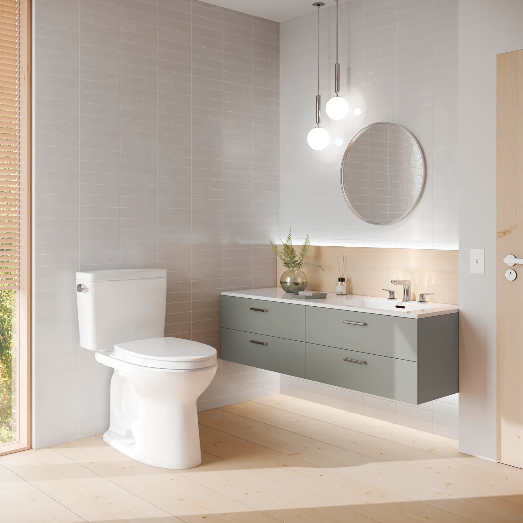 TOTO Drake Two-Piece Elongated 1.28 GPF TORNADO FLUSH Toilet with CEFIONTECT, Bone, Vitreous China, CST776CEG#03
