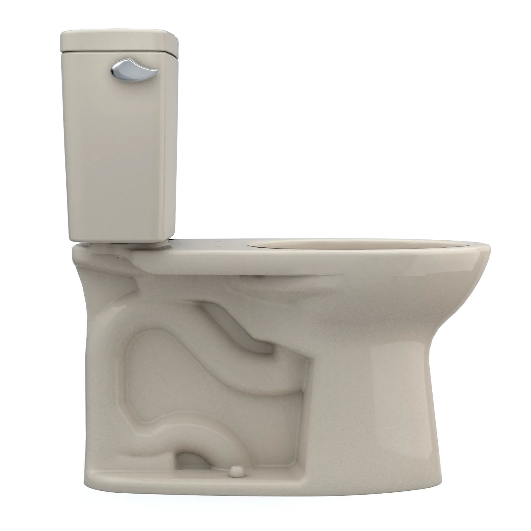 TOTO Drake Two-Piece Elongated 1.28 GPF TORNADO FLUSH Toilet with CEFIONTECT, Bone, Vitreous China, CST776CEG#03