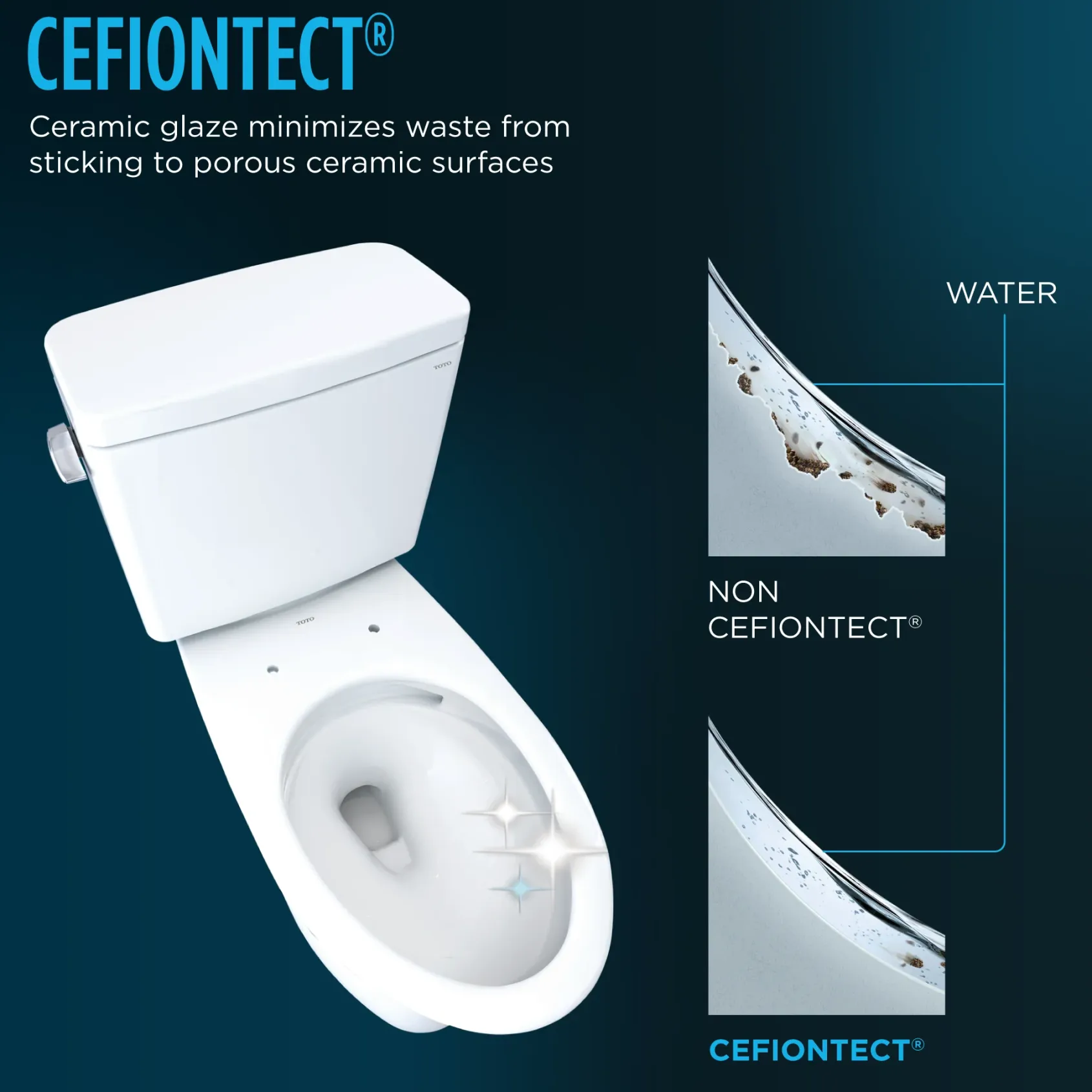 TOTO Drake Two-Piece Elongated 1.28 GPF TORNADO FLUSH Toilet with CEFIONTECT and Right-Hand Trip Lever, Cotton White, Vitreous China, CST776CERG#01