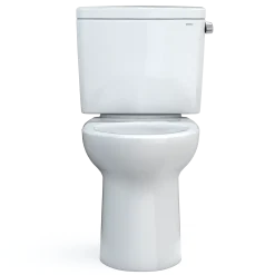 TOTO Drake Two-Piece Elongated 1.28 GPF TORNADO FLUSH Toilet with CEFIONTECT and Right-Hand Trip Lever, Cotton White, Vitreous China, CST776CERG#01