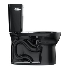 TOTO Drake Two-Piece Round 1.28 GPF Universal Height TORNADO FLUSH Toilet with CEFIONTECT, Ebony, Vitreous China, CST775CEF#51
