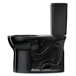 TOTO Drake Two-Piece Round 1.28 GPF Universal Height TORNADO FLUSH Toilet with CEFIONTECT, Ebony, Vitreous China, CST775CEF#51