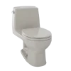 TOTO Eco UltraMax One-Piece Round Bowl 1.28 GPF Toilet, Bone, Vitreous China, MS853113E#03
