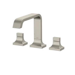 TOTO GC Two-Handle Deck-Mount Roman Tub Filler Trim, Brushed Nickel, Brass, TBG08201U#BN