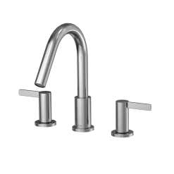 TOTO GF Two Lever Handle Deck-Mount Roman Tub Filler Trim, Polished Chrome, Brass, TBG11201UA#CP