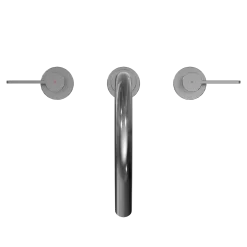 TOTO GF Two Lever Handle Deck-Mount Roman Tub Filler Trim, Polished Chrome, Brass, TBG11201UA#CP