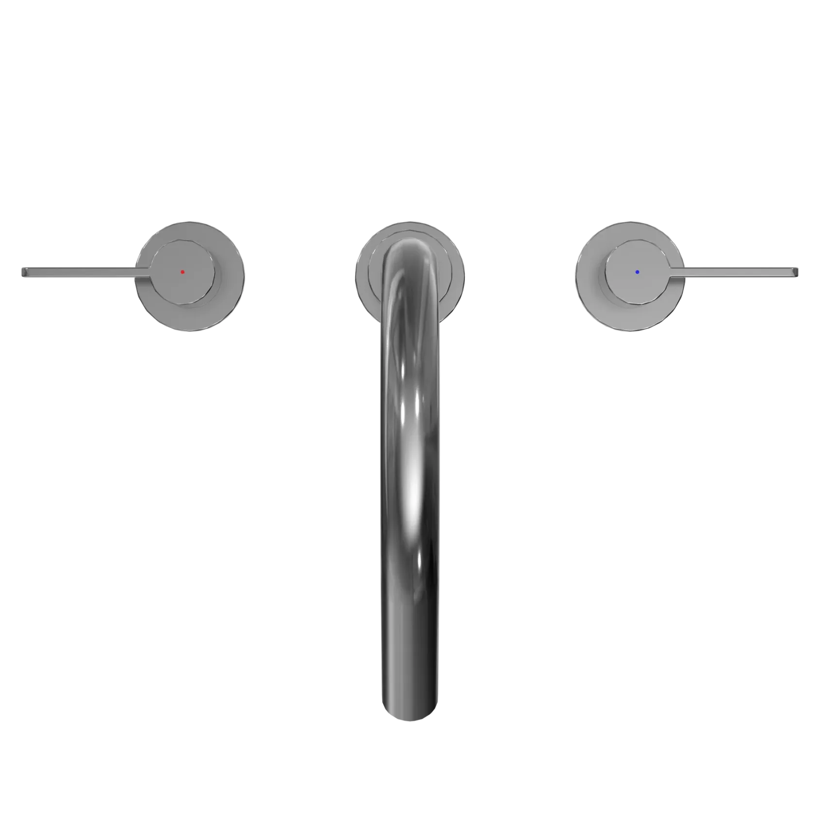 TOTO GF Two Lever Handle Deck-Mount Roman Tub Filler Trim, Polished Chrome, Brass, TBG11201UA#CP