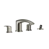 TOTO GM Two-Handle Deck-Mount Roman Tub Filler Trim with Handshower, Polished Nickel, Brass, TBG09202U#PN