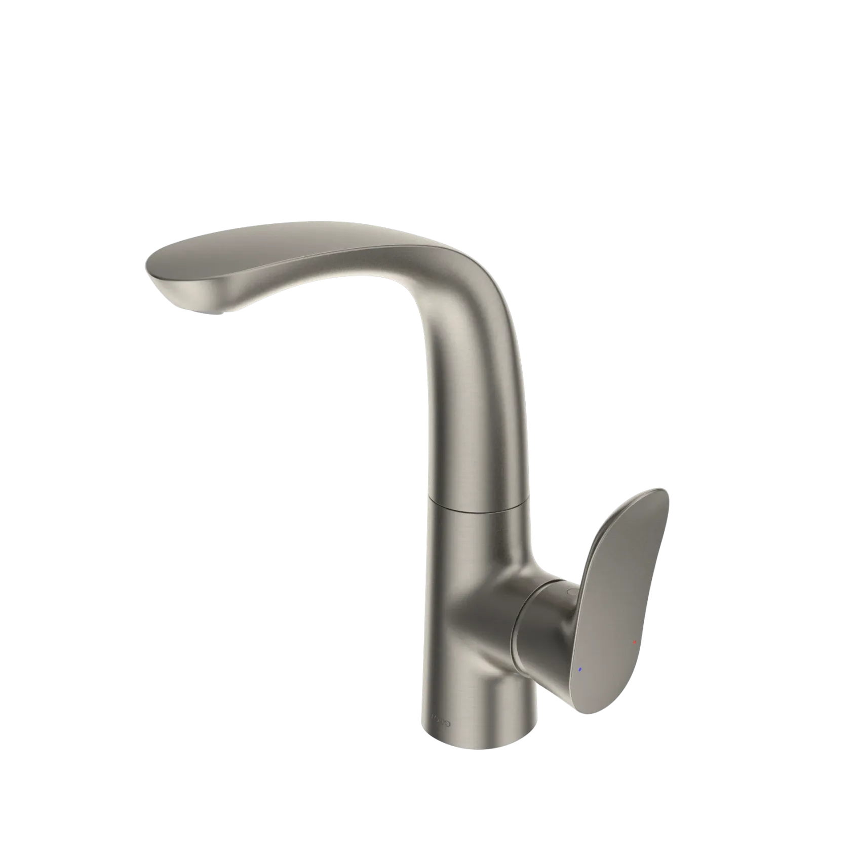 TOTO GO 1.2 GPM Single Side-Handle Bathroom Sink Faucet with COMFORT GLIDE Technology and Drain Assembly, Brushed Nickel, Brass, TLG01309U#BN