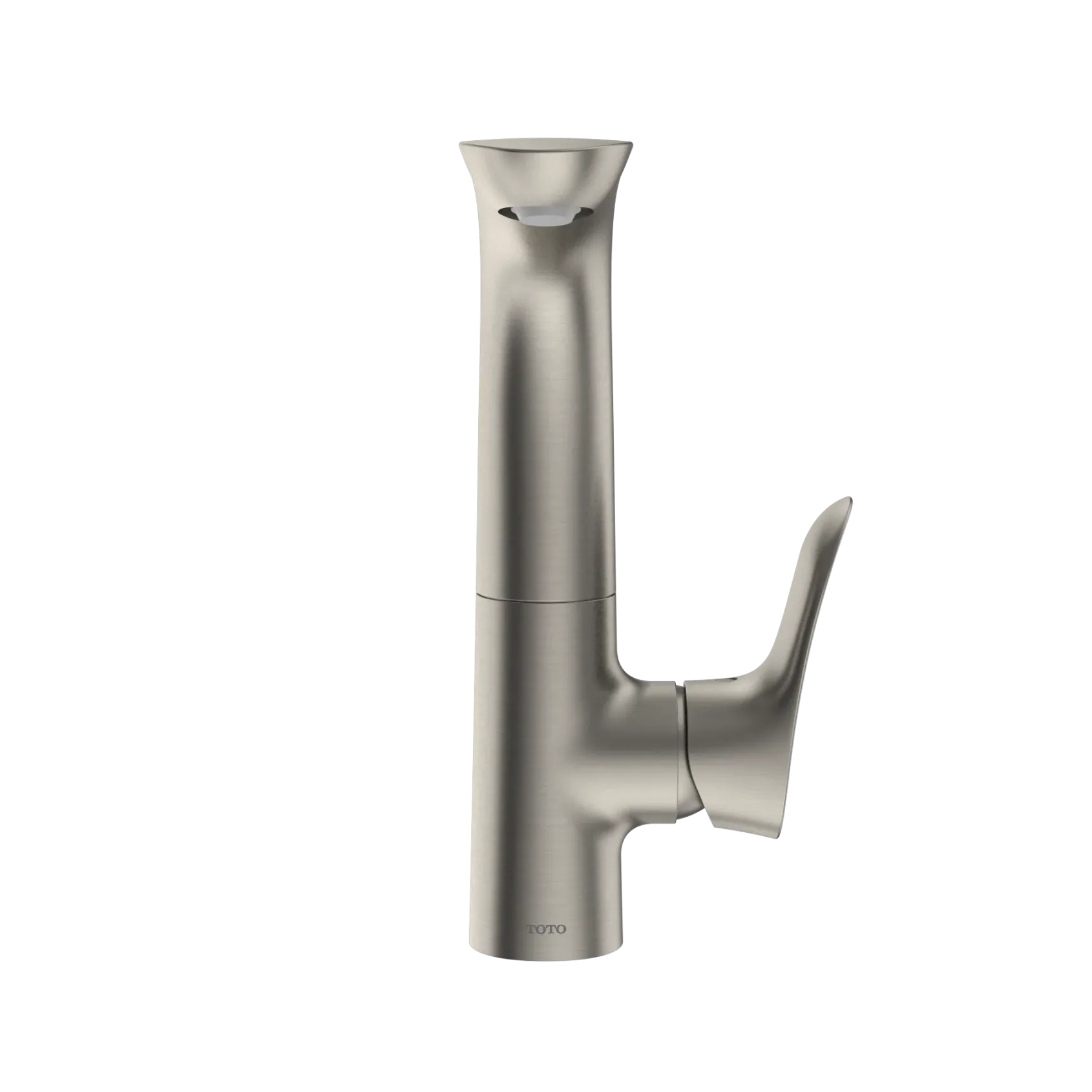 TOTO GO 1.2 GPM Single Side-Handle Bathroom Sink Faucet with COMFORT GLIDE Technology and Drain Assembly, Brushed Nickel, Brass, TLG01309U#BN