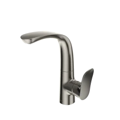 TOTO GO 1.2 GPM Single Side-Handle Bathroom Sink Faucet with COMFORT GLIDE Technology and Drain Assembly, Polished Nickel, Brass, TLG01309U#PN