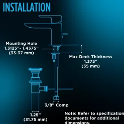 TOTO GO 1.2 GPM Single Side-Handle Bathroom Sink Faucet with COMFORT GLIDE Technology and Drain Assembly, Polished Nickel, Brass, TLG01309U#PN
