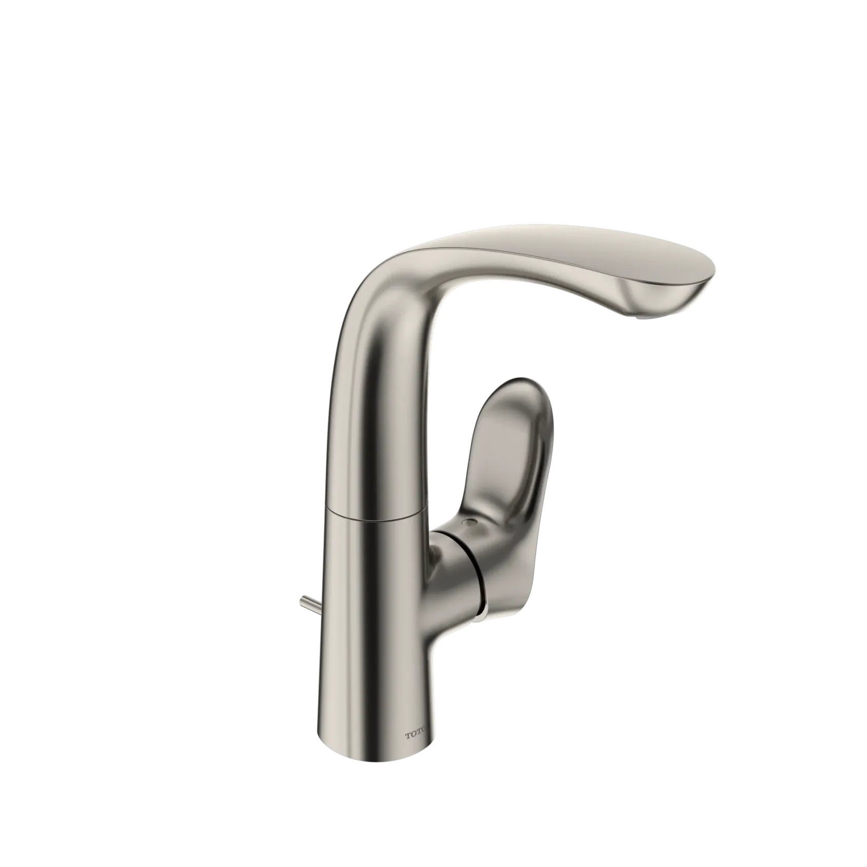 TOTO GO 1.2 GPM Single Side-Handle Bathroom Sink Faucet with COMFORT GLIDE Technology and Drain Assembly, Polished Nickel, Brass, TLG01309U#PN