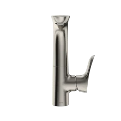 TOTO GO 1.2 GPM Single Side-Handle Bathroom Sink Faucet with COMFORT GLIDE Technology and Drain Assembly, Polished Nickel, Brass, TLG01309U#PN