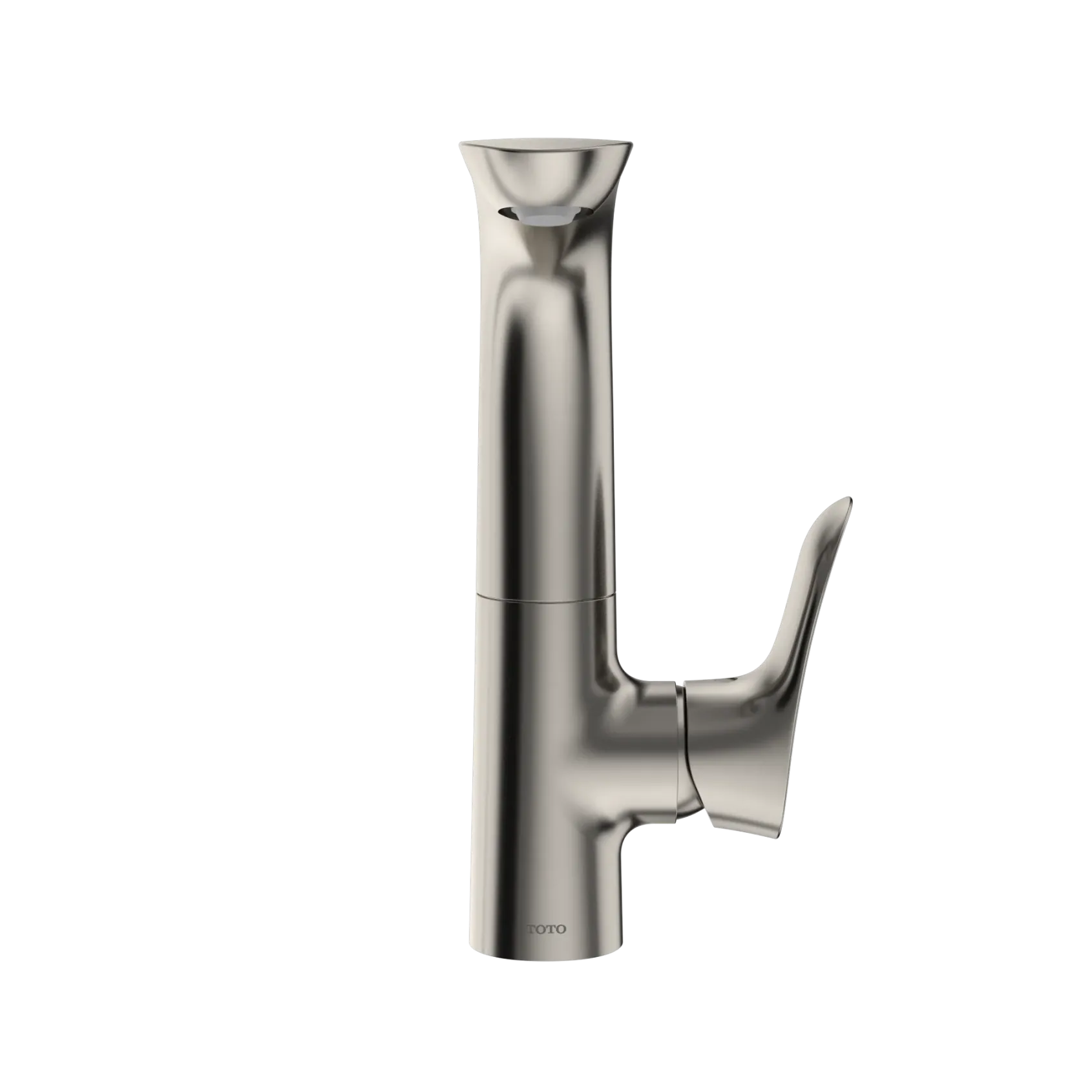 TOTO GO 1.2 GPM Single Side-Handle Bathroom Sink Faucet with COMFORT GLIDE Technology and Drain Assembly, Polished Nickel, Brass, TLG01309U#PN