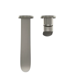 TOTO GO 1.2 GPM Wall-Mount Single-Handle L Bathroom Faucet with COMFORT GLIDE Technology, Brushed Nickel, Brass, TLG01311UA#BN