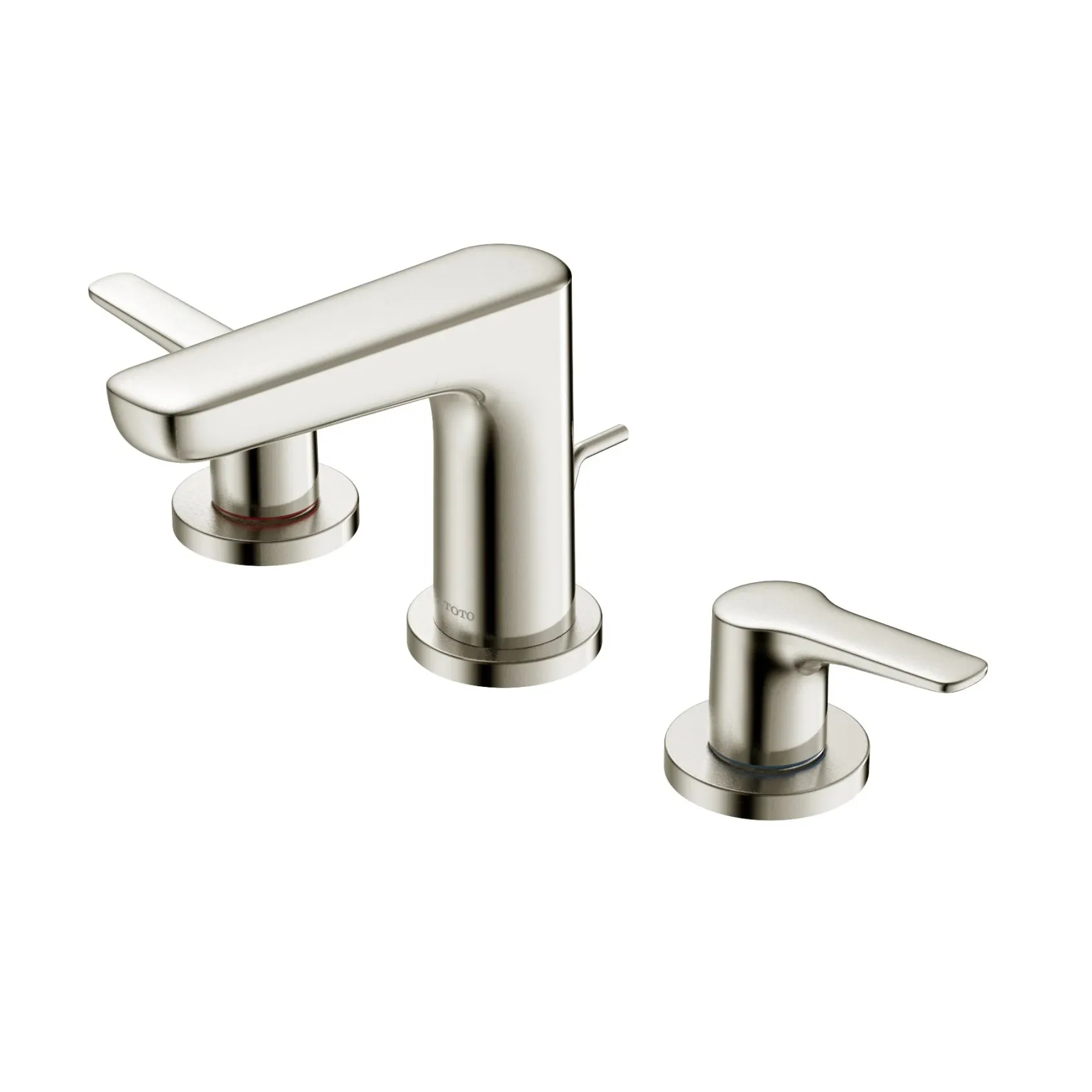 TOTO GS 1.2 GPM Two Handle Widespread Bathroom Sink Faucet, Brushed Nickel, Brass, TLG03201U#BN