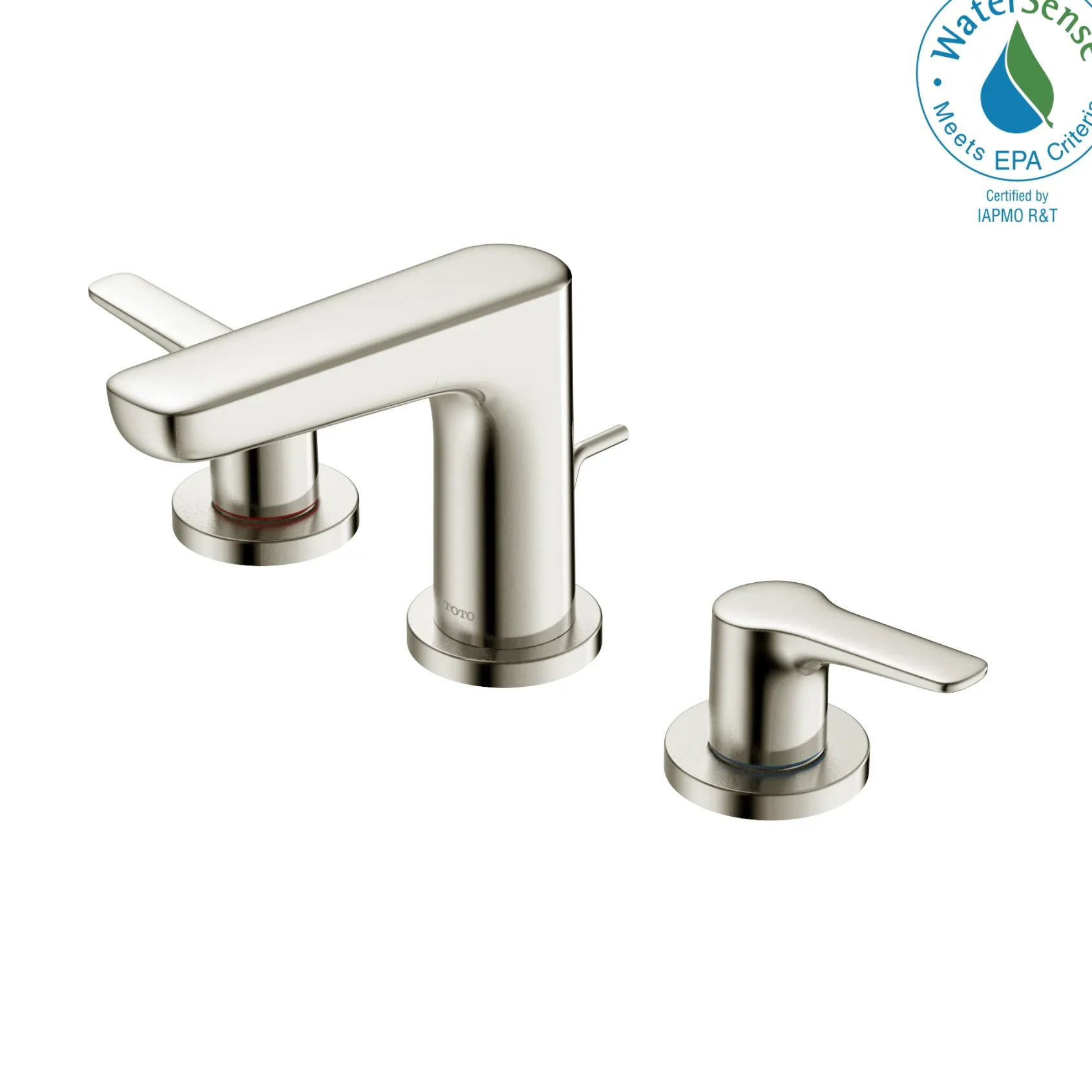 TOTO GS 1.2 GPM Two Handle Widespread Bathroom Sink Faucet, Brushed Nickel, Brass, TLG03201U#BN