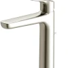 TOTO GS Series 1.2 GPM Single Handle Bathroom Faucet for Vessel Sink with COMFORT GLIDE Technology and Drain Assembly, Brushed Nickel, Brass, TLG03305U#BN