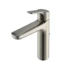 TOTO GS Series 1.2 GPM Single Handle Bathroom Faucet for Semi-Vessel Sink with COMFORT GLIDE Technology and Drain Assembly, Brushed Nickel, Brass, TLG03303U#BN
