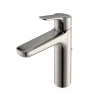TOTO GS Series 1.2 GPM Single Handle Bathroom Faucet for Semi-Vessel Sink with COMFORT GLIDE Technology and Drain Assembly, Polished Nickel, Brass, TLG03303U#PN