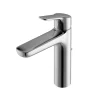 TOTO GS Series 1.2 GPM Single Handle Bathroom Faucet for Semi-Vessel Sink with COMFORT GLIDE Technology and Drain Assembly, Polished Chrome, Brass, TLG03303U#CP