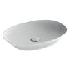 TOTO Kiwami Oval 24 Inch Vessel Bathroom Sink with CEFIONTECT, CLEAN MATTE, Ceramic, LT474MT#CMW