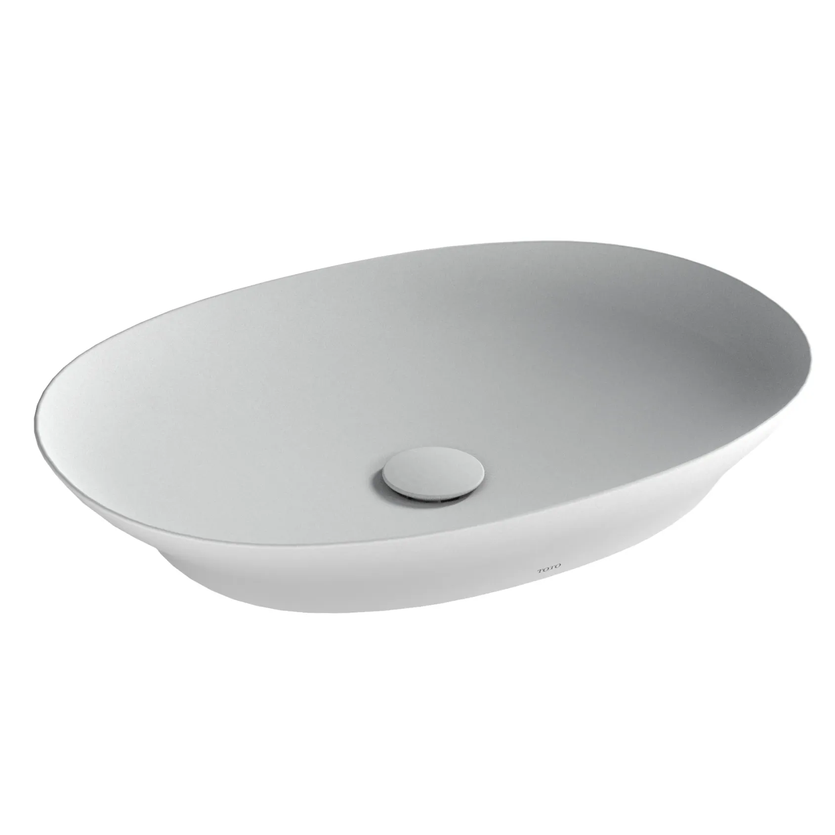 TOTO Kiwami Oval 24 Inch Vessel Bathroom Sink with CEFIONTECT, CLEAN MATTE, Ceramic, LT474MT#CMW