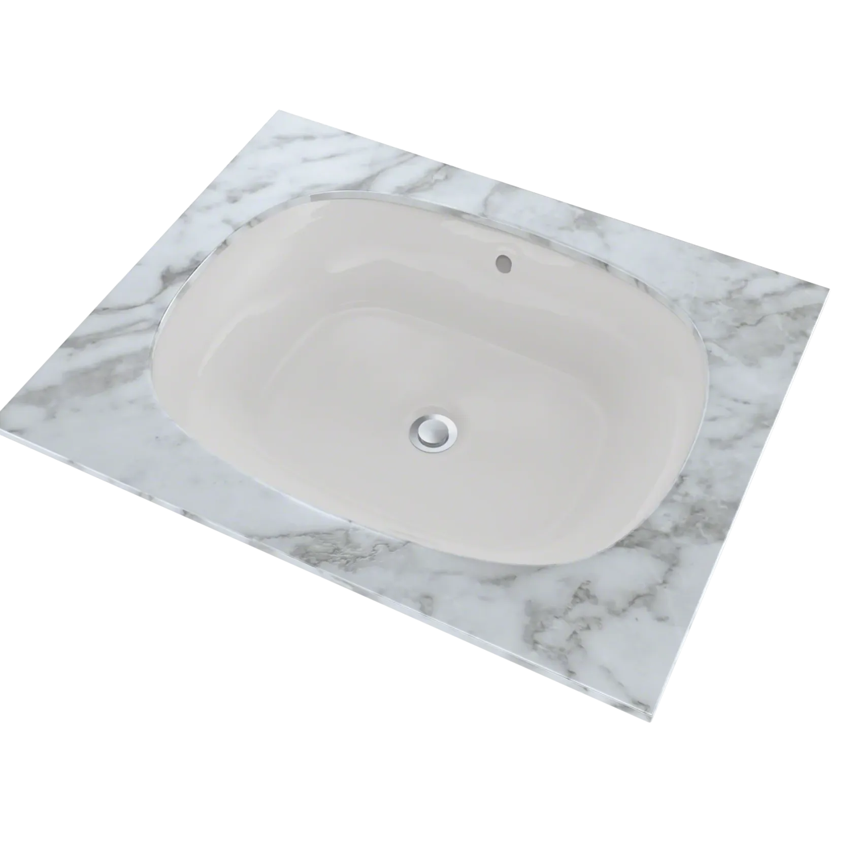 TOTO Maris 20-5/16" x 15-9/16" Oval Undermount Bathroom Sink with CEFIONTECT, Colonial White, Vitreous China, LT481G#11