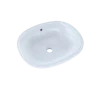 TOTO Maris 17-5/8" x 14-9/16" Oval Undermount Bathroom Sink with CEFIONTECT, Cotton White, Vitreous China, LT483G#01