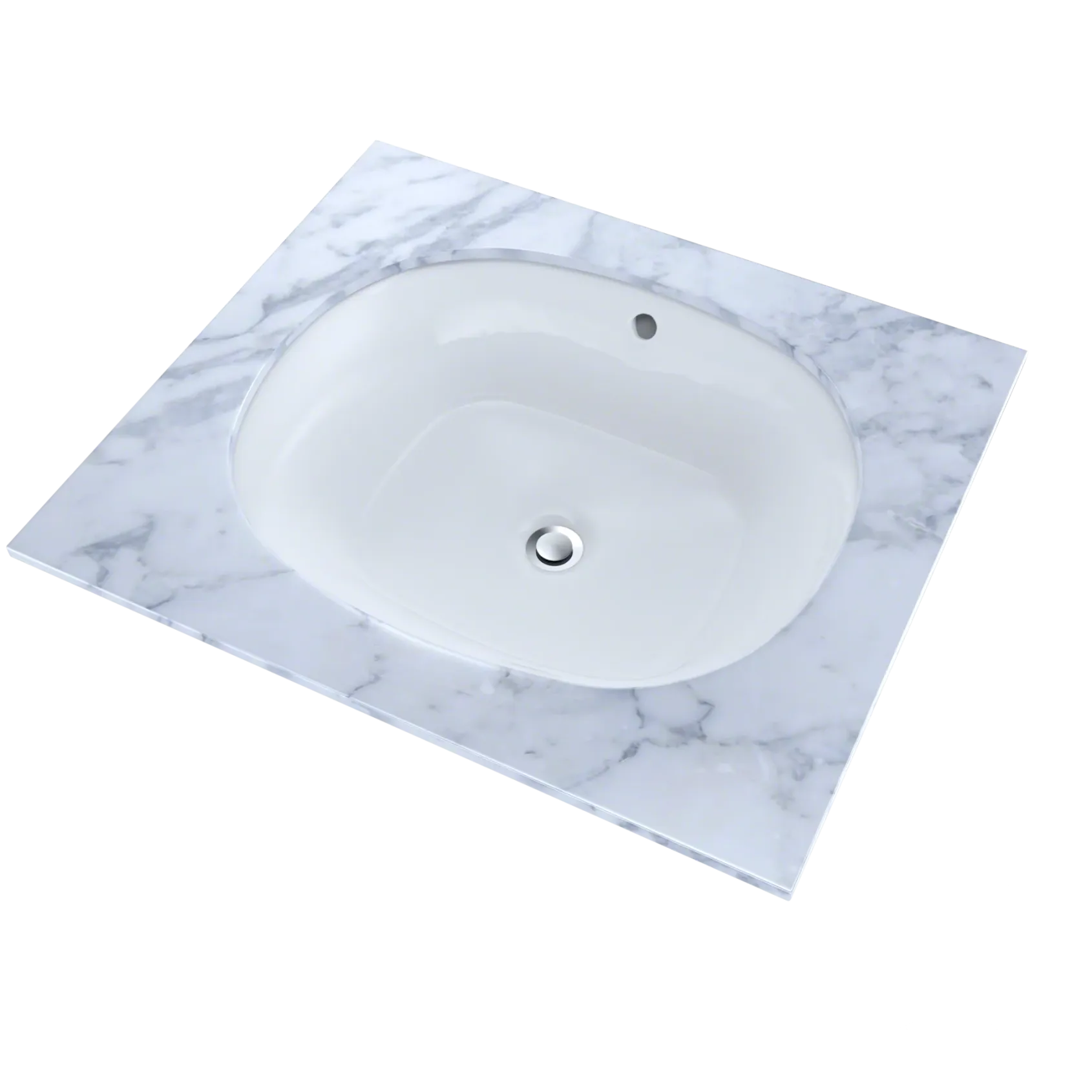 TOTO Maris 17-5/8" x 14-9/16" Oval Undermount Bathroom Sink with CEFIONTECT, Cotton White, Vitreous China, LT483G#01