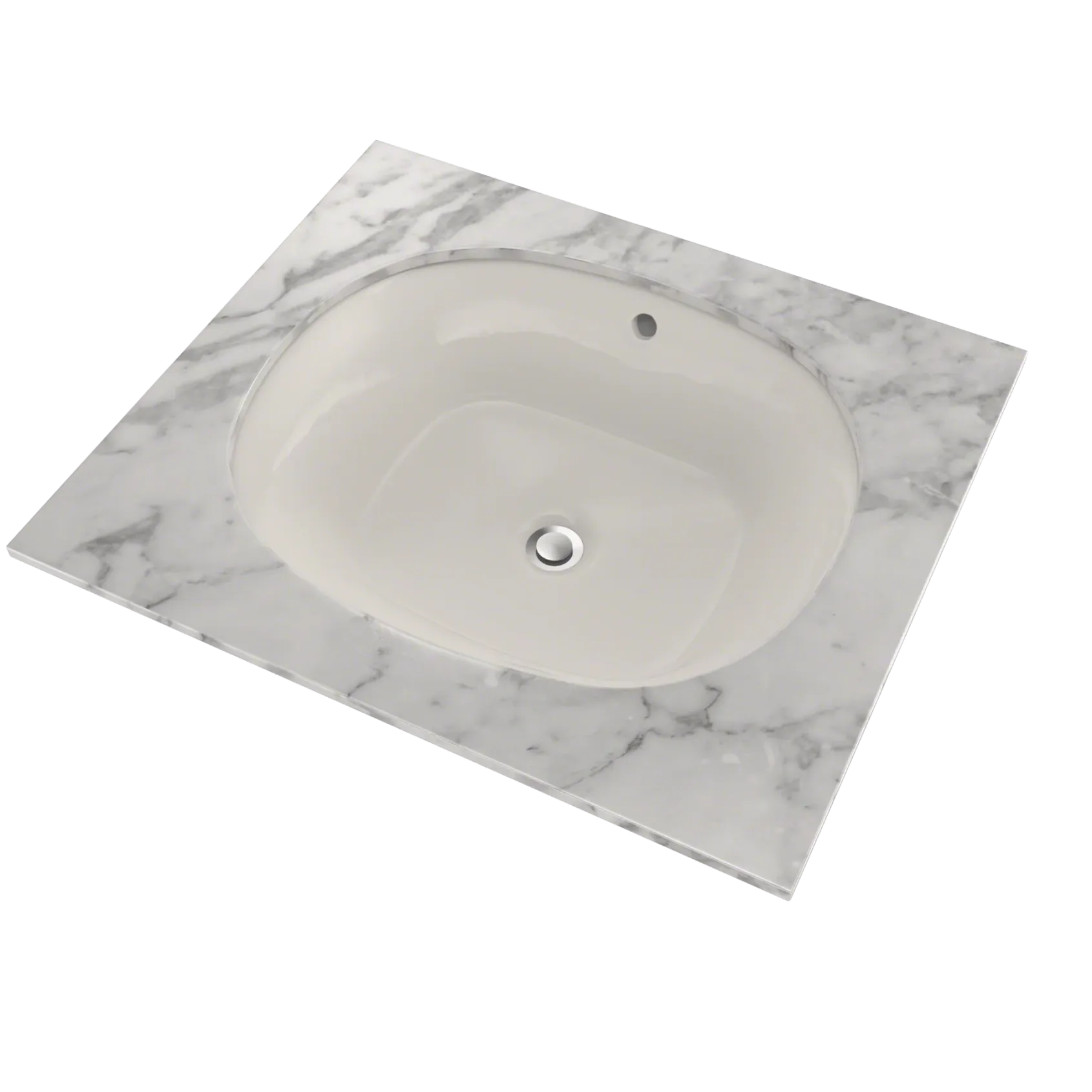 TOTO Maris 17-5/8" x 14-9/16" Oval Undermount Bathroom Sink with CEFIONTECT, Colonial White, Vitreous China, LT483G#11