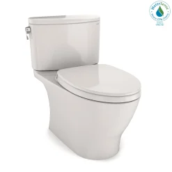 TOTO Nexus Two-Piece Elongated 1.28 GPF Universal Height Toilet with CEFIONTECT and SS124 SoftClose Seat, WASHLET+ Ready, Colonial White, Vitreous China, MS442124CEFG#11