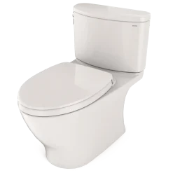 TOTO Nexus Two-Piece Elongated 1.28 GPF Universal Height Toilet with CEFIONTECT and SS124 SoftClose Seat, WASHLET+ Ready, Colonial White, Vitreous China, MS442124CEFG#11