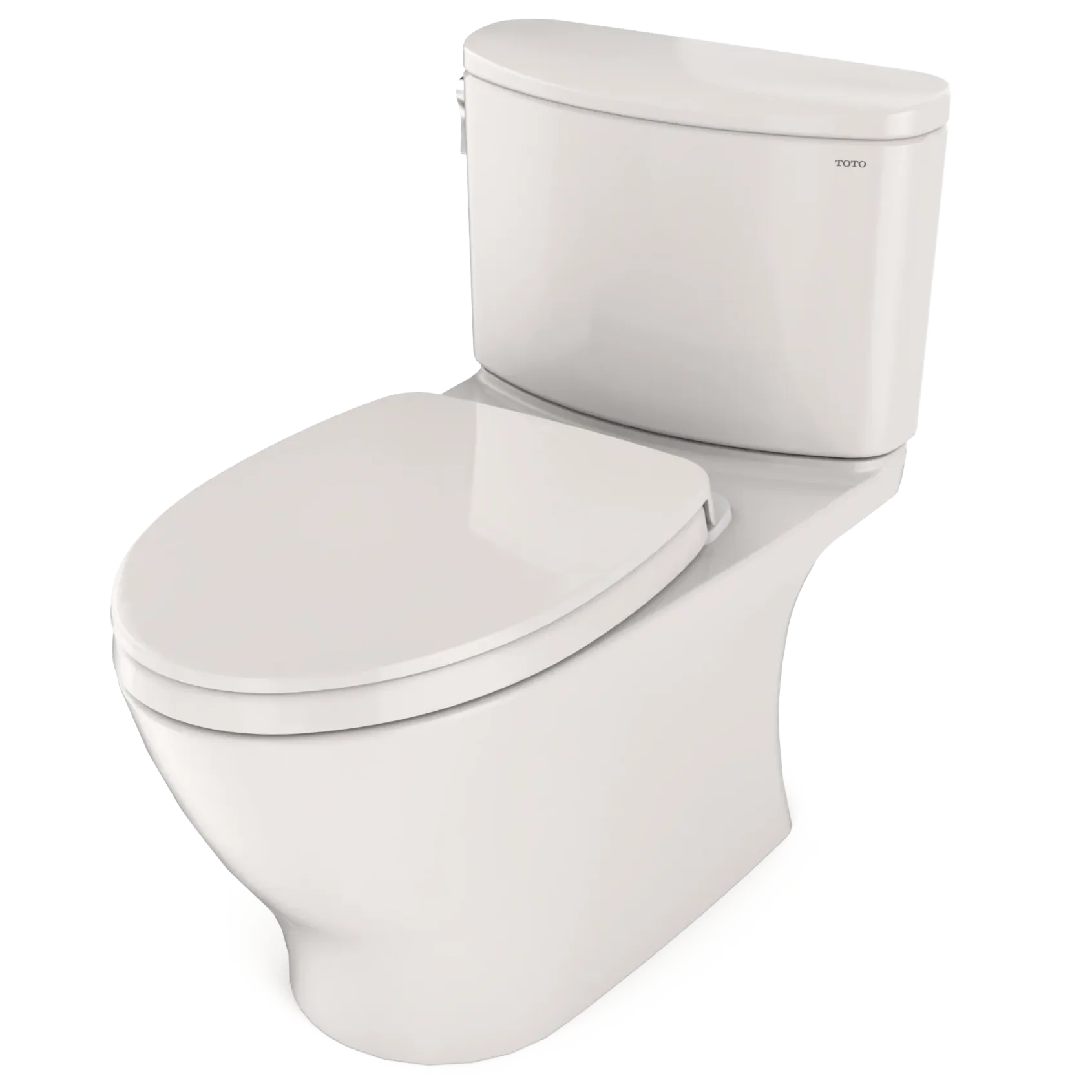 TOTO Nexus Two-Piece Elongated 1.28 GPF Universal Height Toilet with CEFIONTECT and SS124 SoftClose Seat, WASHLET+ Ready, Colonial White, Vitreous China, MS442124CEFG#11
