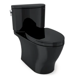 TOTO Nexus Two-Piece Elongated 1.28 GPF Universal Height Toilet with SS124 SoftClose Seat, WASHLET+ Ready, Ebony, Vitreous China, MS442124CEF#51