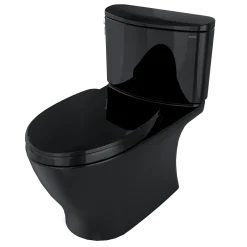 TOTO Nexus Two-Piece Elongated 1.28 GPF Universal Height Toilet with SS124 SoftClose Seat, WASHLET+ Ready, Ebony, Vitreous China, MS442124CEF#51