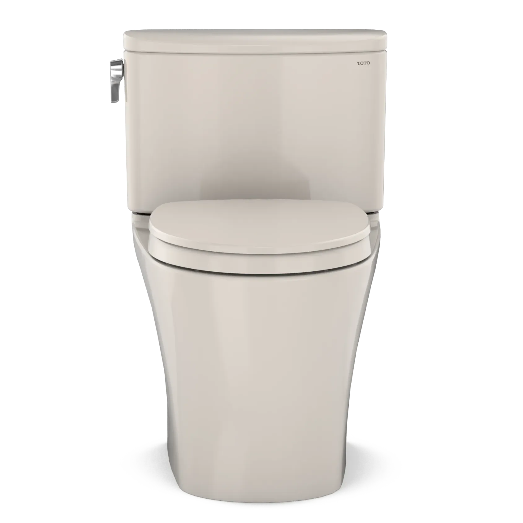 TOTO Nexus Two-Piece Elongated 1.28 GPF Universal Height Toilet with CEFIONTECT and SS124 SoftClose Seat, WASHLET+ Ready, Sedona Beige, Vitreous China, MS442124CEFG#12
