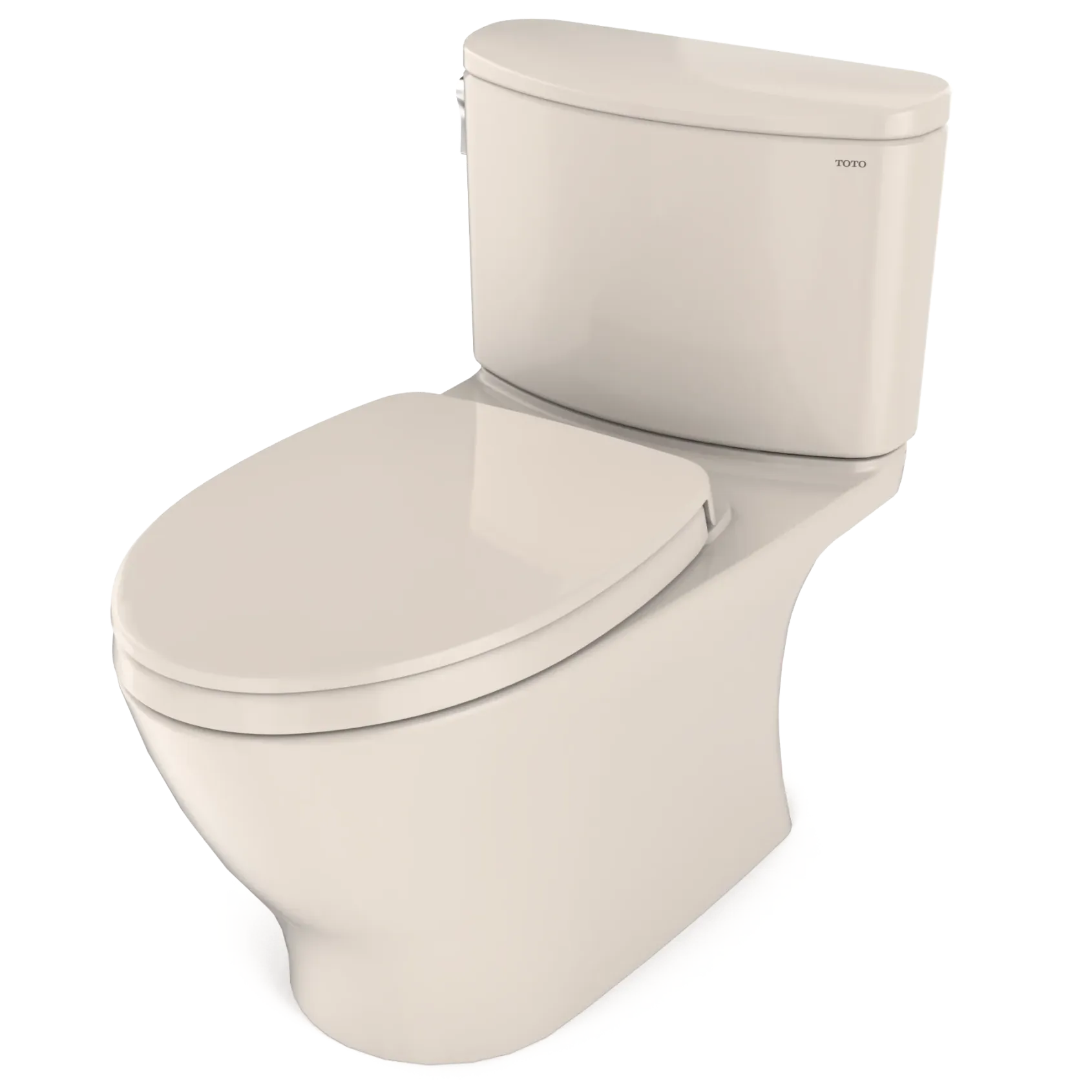 TOTO Nexus Two-Piece Elongated 1.28 GPF Universal Height Toilet with CEFIONTECT and SS124 SoftClose Seat, WASHLET+ Ready, Sedona Beige, Vitreous China, MS442124CEFG#12