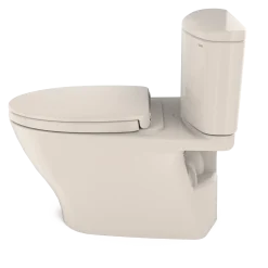 TOTO Nexus Two-Piece Elongated 1.28 GPF Universal Height Toilet with CEFIONTECT and SS124 SoftClose Seat, WASHLET+ Ready, Sedona Beige, Vitreous China, MS442124CEFG#12