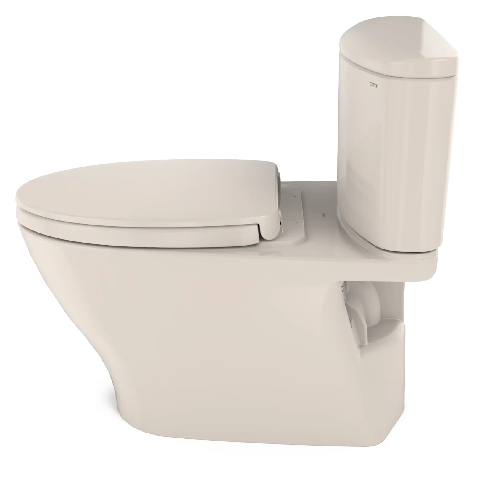 TOTO Nexus Two-Piece Elongated 1.28 GPF Universal Height Toilet with CEFIONTECT and SS124 SoftClose Seat, WASHLET+ Ready, Sedona Beige, Vitreous China, MS442124CEFG#12