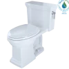 TOTO Promenade II 1G One-Piece Elongated 1.0 GPF Universal Height Toilet with CEFIONTECT and Right-Hand Trip Lever, Cotton White, Vitreous China, MS814224CUFRG#01