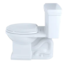TOTO Promenade II 1G One-Piece Elongated 1.0 GPF Universal Height Toilet with CEFIONTECT and Right-Hand Trip Lever, Cotton White, Vitreous China, MS814224CUFRG#01