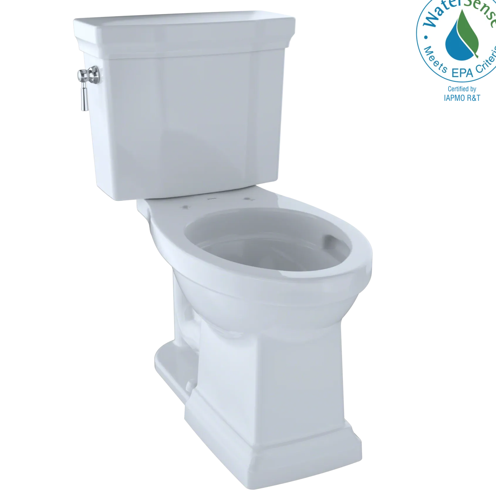 TOTO Promenade II 1G Two-Piece Elongated 1.0 GPF Universal Height Toilet with CEFIONTECT, Cotton White, Vitreous China, CST404CUFG#01