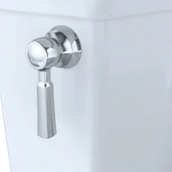TOTO Promenade II One-Piece Elongated 1.28 GPF Universal Height Toilet with CEFIONTECT and Right-Hand Trip Lever, Cotton White, Vitreous China, MS814224CEFRG#01