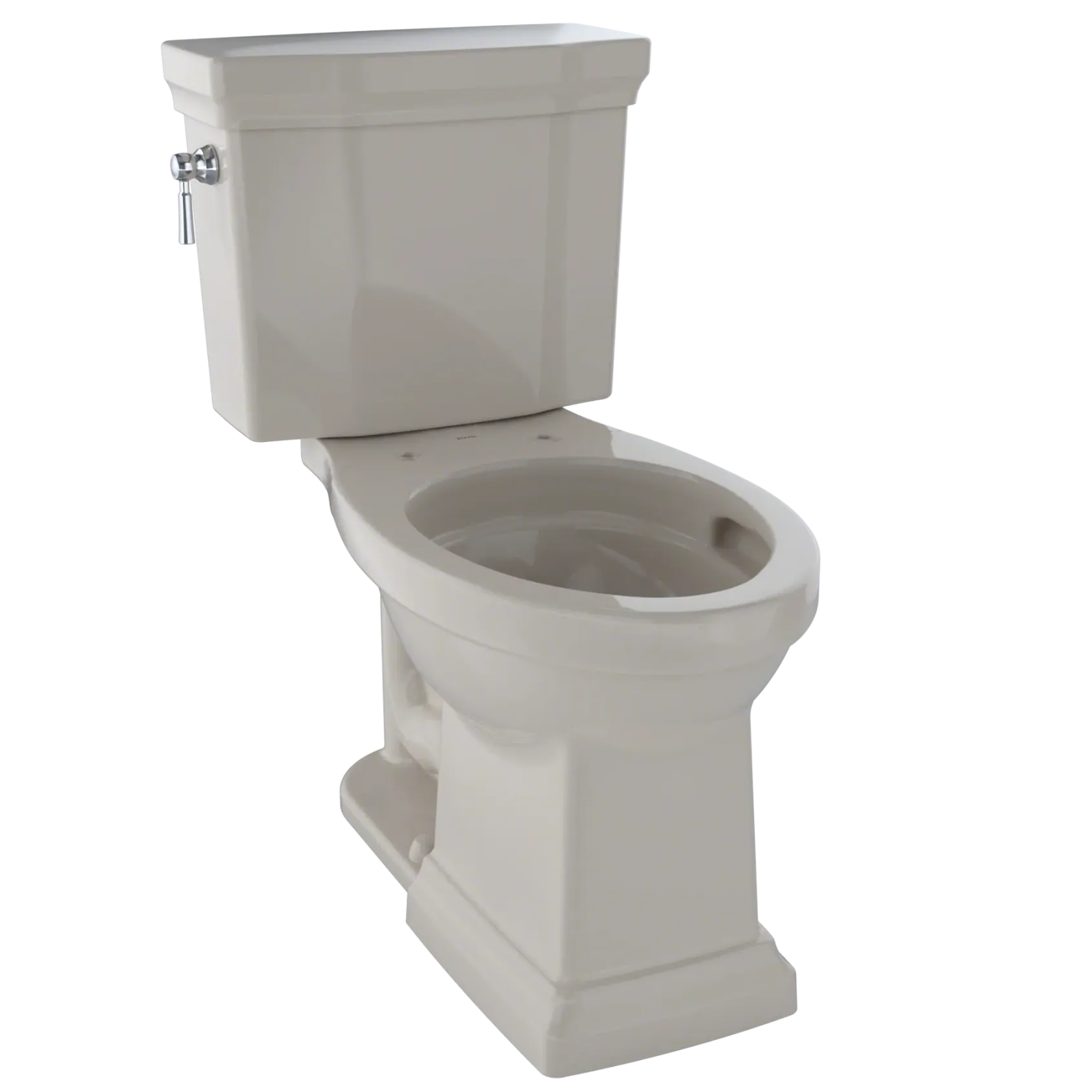 TOTO Promenade II Two-Piece Elongated 1.28 GPF Universal Height Toilet with CEFIONTECT, Bone, Vitreous China, CST404CEFG#03